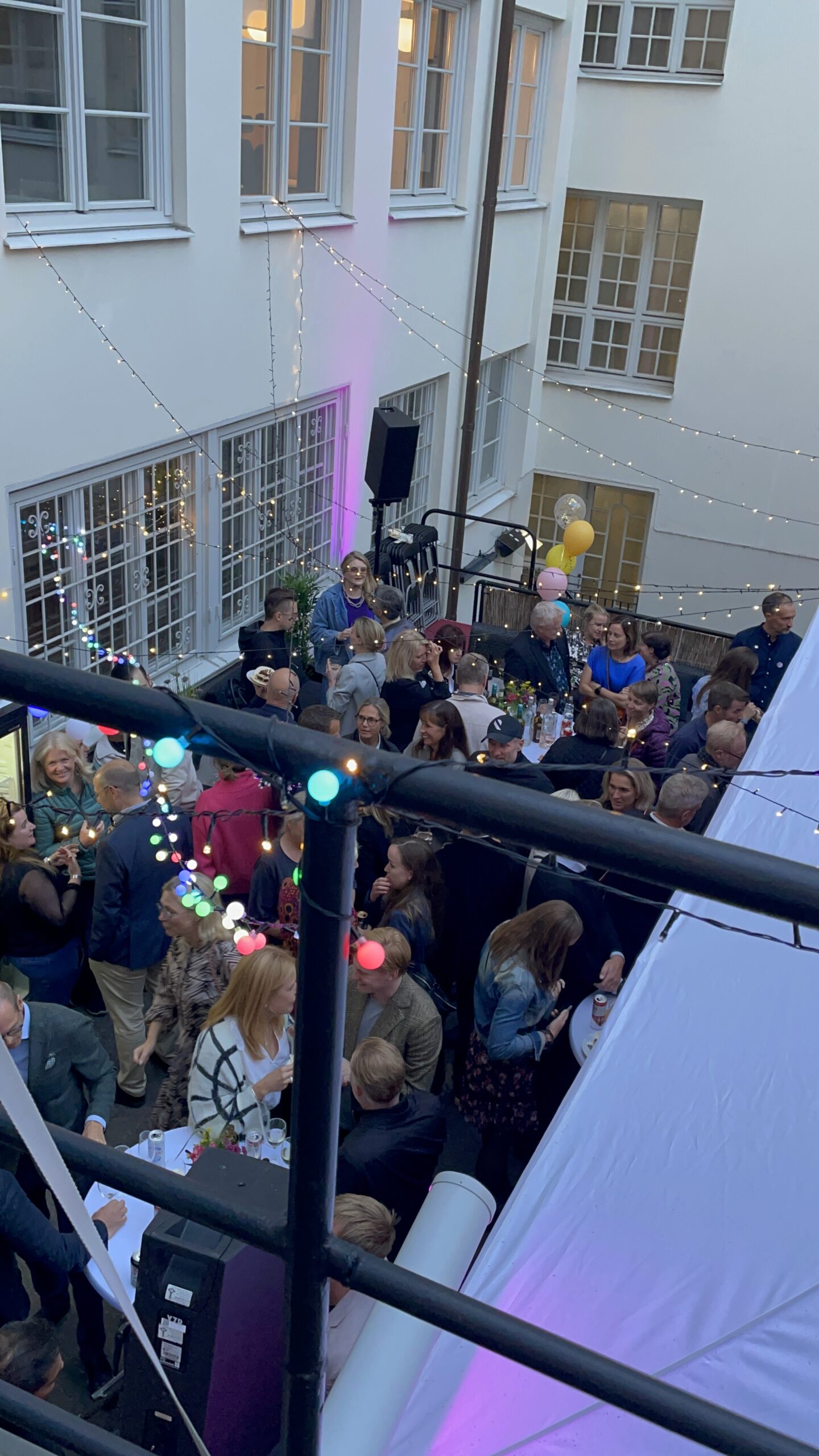 Företagsfest på innergård
