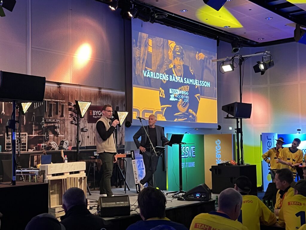 K-Bygg företagsevent under Hockey-VM 2025 i Stockholm